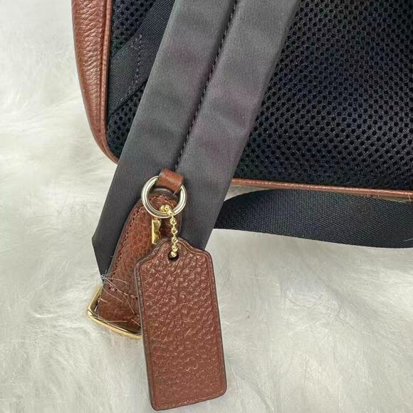 Coach Court Backpack In Blocked Signature Canvas CZ176 Gold/Tan/Brown NWT main image 8